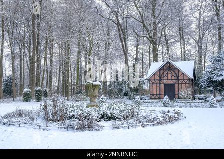 Teahouse in Ahaus Castle Park Stock Photo