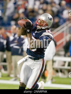 20 September 2009: New England Patriots #81 Wide Receiver Randy Moss with a  grab in the air. The New York Jets defeated the New England Patriots 16-9  at Giants Stadium in Rutherford