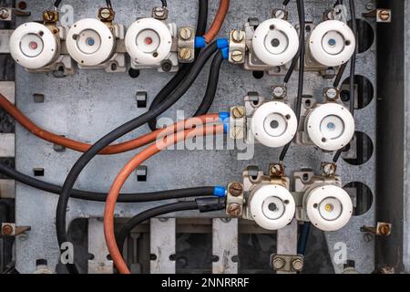 Old electrical system GDR SNV distribution Stock Photo