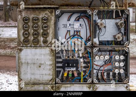 Old electrical system GDR SNV distribution Stock Photo