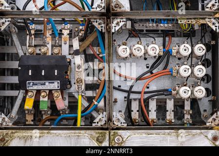 Old electrical system GDR SNV distribution Stock Photo