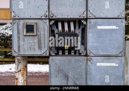 Old electrical system GDR SNV distribution Stock Photo
