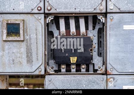 Old electrical system GDR SNV distribution Stock Photo