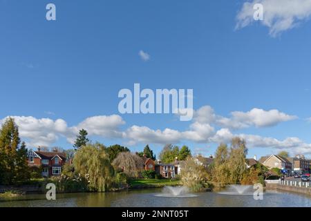 LINDFIELD, WEST SUSSEX/UK -OCTOBER 29 : View of the pond in Lindfield West Sussex on October 29, 2018 Stock Photo