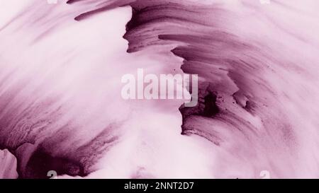 creative violet color hand drawn brush strokes white canvas Stock Photo