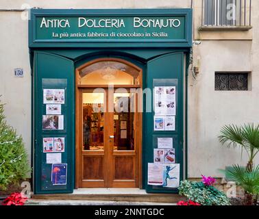Antica dolceria Bonajuto the oldest chocolate shop in Sicily. Modica Italy Stock Photo