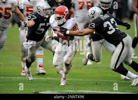 02 February 2011: Kansas City Chiefs running back, Jamaal Charles and CBS  Sports analyst Phil Simms at the FedEx air and Ground Players of the Year  press conference during Super Bowl XLV