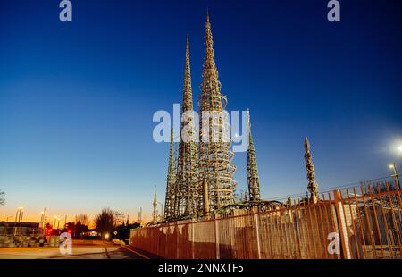 Watts Towers, Nuestro Pueblo, Simon Rodia State Historic Park, Los Angeles, California, USA Stock Photo