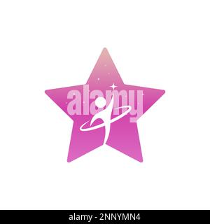 logo design reaches for dreams, reaches for stars Stock Vector