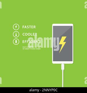 vector design smart phone charging Stock Vector