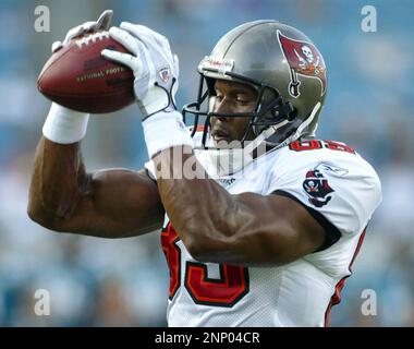 Tampa Bay Buccaneers David Boston wide receiver watches a replay from the  sideline in a game against the Houston Texans at Raymond James Stadium in  Tampa, Florida on August 30, 2007. The