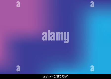 Dreamy Blue Purple Vibrant Gradient Vector Background. Sunrise, Sunset, Sky, Water Color Overlay Neon Design Element. Stock Vector