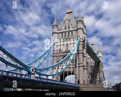 Tower Bridge in London, the most iconic bridge across the River Thames Stock Photo