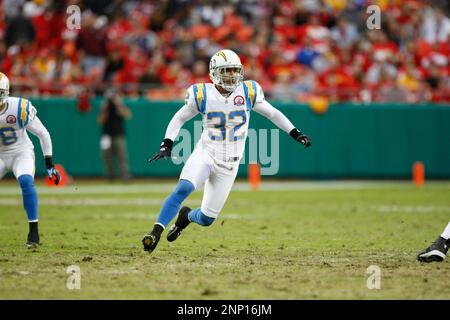 San Diego Chargers defensive end Larry English (52) during pre-game warmups  before the Chargers 37-7 victory over the Chiefs at Arrowhead Stadium in  Kansas CIty, Missouri. (Credit Image: © Jacob Paulsen/Southcreek  Global/ZUMApress.com