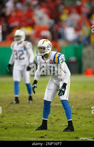 San Diego Chargers defensive end Larry English (52) during pre-game warmups  before the Chargers 37-7 victory over the Chiefs at Arrowhead Stadium in  Kansas CIty, Missouri. (Credit Image: © Jacob Paulsen/Southcreek  Global/ZUMApress.com