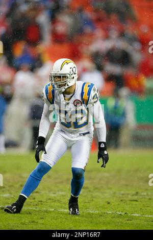 San Diego Chargers defensive end Larry English (52) during pre-game warmups  before the Chargers 37-7 victory over the Chiefs at Arrowhead Stadium in  Kansas CIty, Missouri. (Credit Image: © Jacob Paulsen/Southcreek  Global/ZUMApress.com