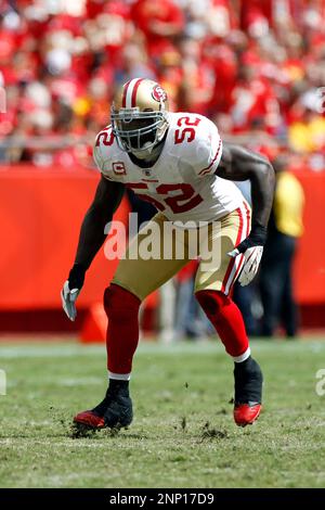 San Francisco 49ers inside linebacker Patrick Willis #52 before the game  against the Kansas City Chiefs at Levi's Stadium in Santa Clara, Calif. on  Sunday, Oct. 5, 2014. (AP Photo/Michael Zito Stock