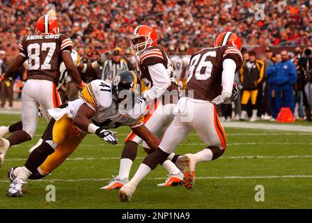 3 Nov 2002: Lee Flowers of the Pittburgh Steelers during the Steelers 23-20  victory over the Cleveland Browns at Cleveland Browns Stadium in Cleveland,  OH. (Icon Sportswire via AP Images Stock Photo - Alamy