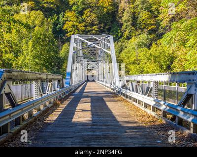 Fayette Station Bridge over New River, New River Gorge National Park and Preserve, West Virginia Stock Photo