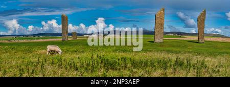 Standing Stones of Stenness, Orkney, Scotland, United Kingdom Stock Photo