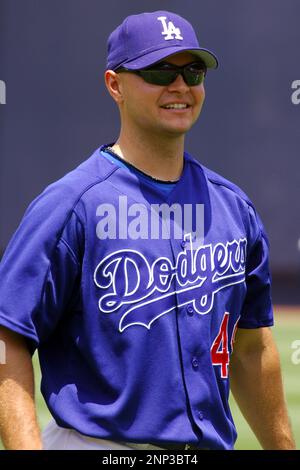 Los Angeles Dodgers outfielder Cody Bellinger (35) poses before an