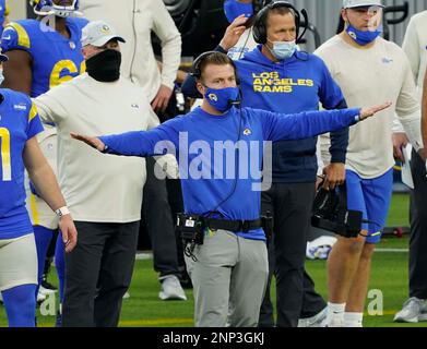 INGLEWOOD, CA - JANUARY 17: Los Angeles Rams head coach Sean McVay