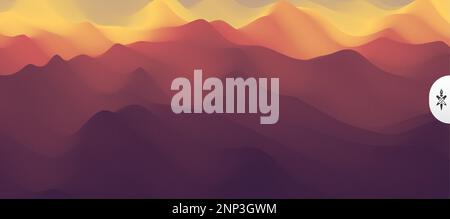 Mountain landscape. Mountainous terrain. Vector illustration. Abstract background. Stock Vector