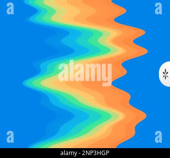 Abstract waveform background. 3d technology style. Vector illustration with sound waves. Stock Vector