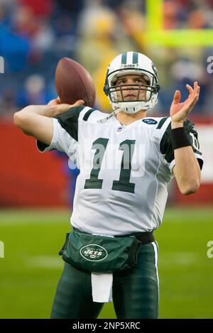 NY Jets Quarterback Patrick Ramsey (11) during pregame drills in