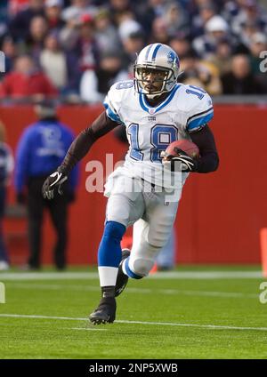 Lions Wide Receiver Eddie Drummond (18) with a kickoff return in