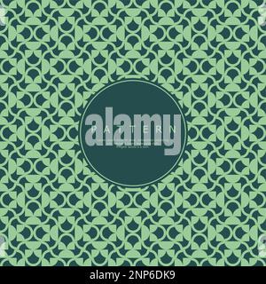 Creative circle abstract seamless pattern. Modern half round repeat pattern. Stock Vector