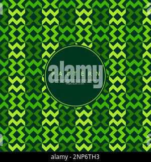 Simple green stripe wave line abstract seamless pattern. Arrow lines pattern. Stock Vector