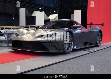 BRUSSELS, BELGIUM-DECEMBER 26, 2022: 2022 KTM X-Bow GT2 Stock Photo