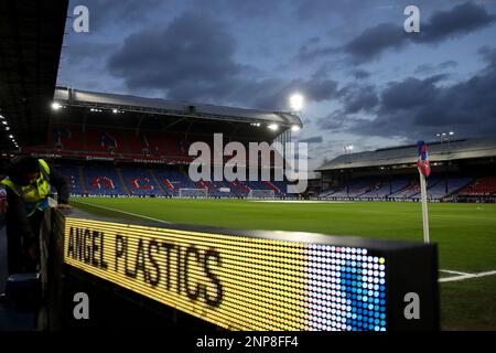 London, UK. 25th Feb 2023. A general view of the stadium during the Premier League match between Crystal Palace and Liverpool at Selhurst Park, London on Saturday 25th February 2023. (Photo: Tom West | MI News) Credit: MI News & Sport /Alamy Live News Stock Photo