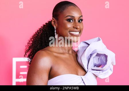 PASADENA, LOS ANGELES, CALIFORNIA, USA - FEBRUARY 25: Issa Rae arrives at the 54th Annual NAACP Image Awards held at the Pasadena Civic Auditorium on February 25, 2023 in Pasadena, Los Angeles, California, United States. (Photo by Xavier Collin/Image Press Agency) Stock Photo