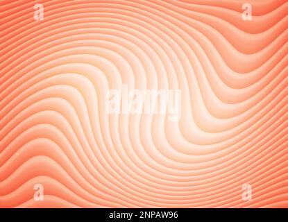 Abstract background of bent and bright orange layers or lines with shadow. High resolution full frame background with copy space. Stock Photo