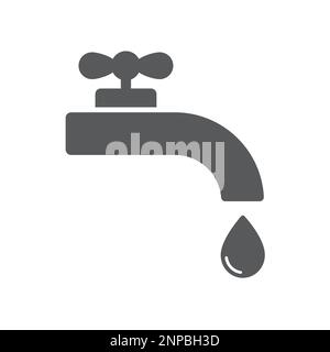 tap silhouette vector icon Stock Vector