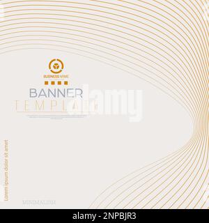 Symmetrical linear composition. Template for modern posters, posters, covers, postcards, business cards. Minimalist style for creative ideas and creat Stock Vector