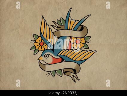 Bird Tattoo Images  Browse 84 Stock Photos Vectors and Video  Adobe  Stock