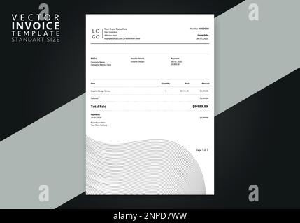 Creative Minimal Professional Business Invoice Template With Editable ...