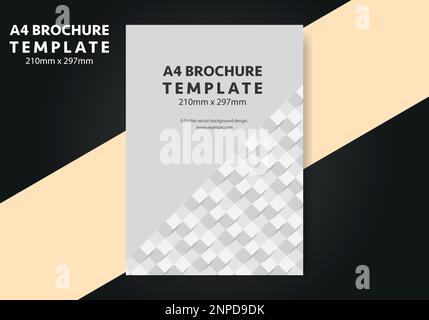 A4 Brochure Background design template vector, Flyer template for business background layout in A4 size Stock Vector