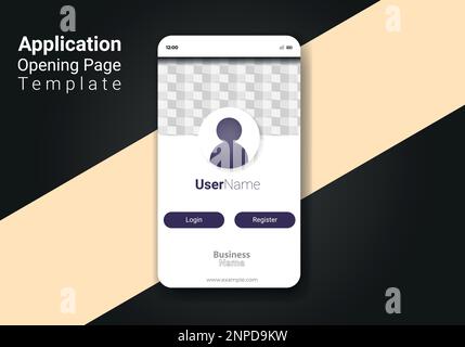 Landing page template. Home page for app design. Stock Vector