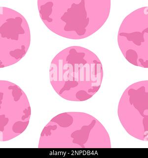 Airplane and earth seamless pattern. Hand drawn vector illustration in cartoon flat style Stock Vector
