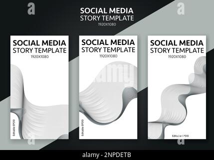 Abstract social media story template. Minimalistic social media vector story template. Stock Vector