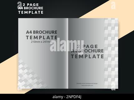 Twofold brochure design. A4 abstract business brochure template. Creative design marketing flyer template with text space. Stock Vector