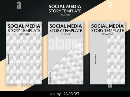 Abstract social media story template. Minimalistic social media vector story template. Stock Vector