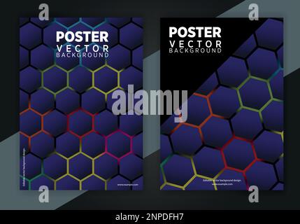 collection of abstract backgrounds poster template. colorful backgrounds for poster flyer banner backdrop. Stock Vector