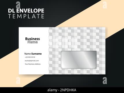 Abstract Business DL Envelope template. Vector business abstract design. Stock Vector