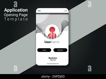 Landing page template. Home page for app design. Stock Vector