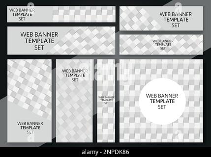Abstract banner design web template Set, Horizontal header web banner. Modern Gradient banner set. Stock Vector